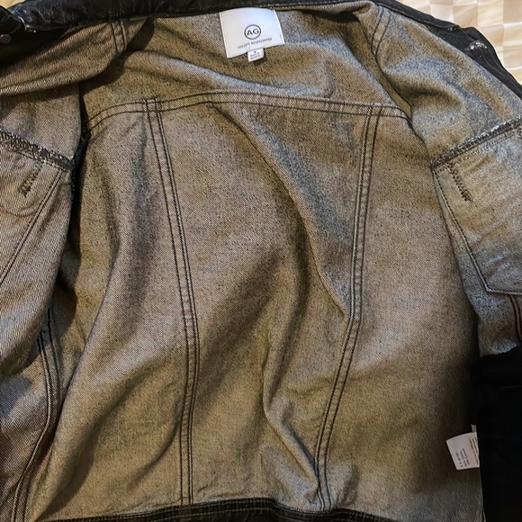 AG Adriano Goldschmied Washed Black Jean Jacket - Picture 3 of 5